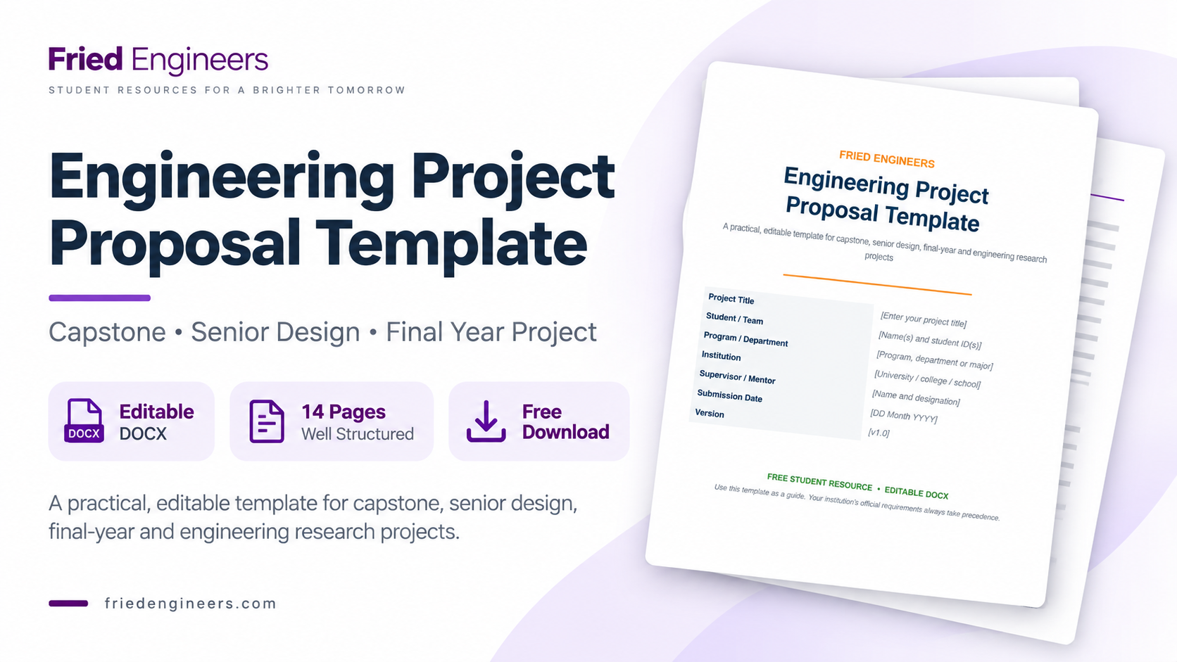 Engineering Project Proposal Template preview