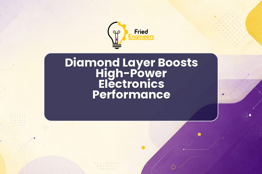 Illustration of a diamond layer improving heat dissipation in high-power electronics