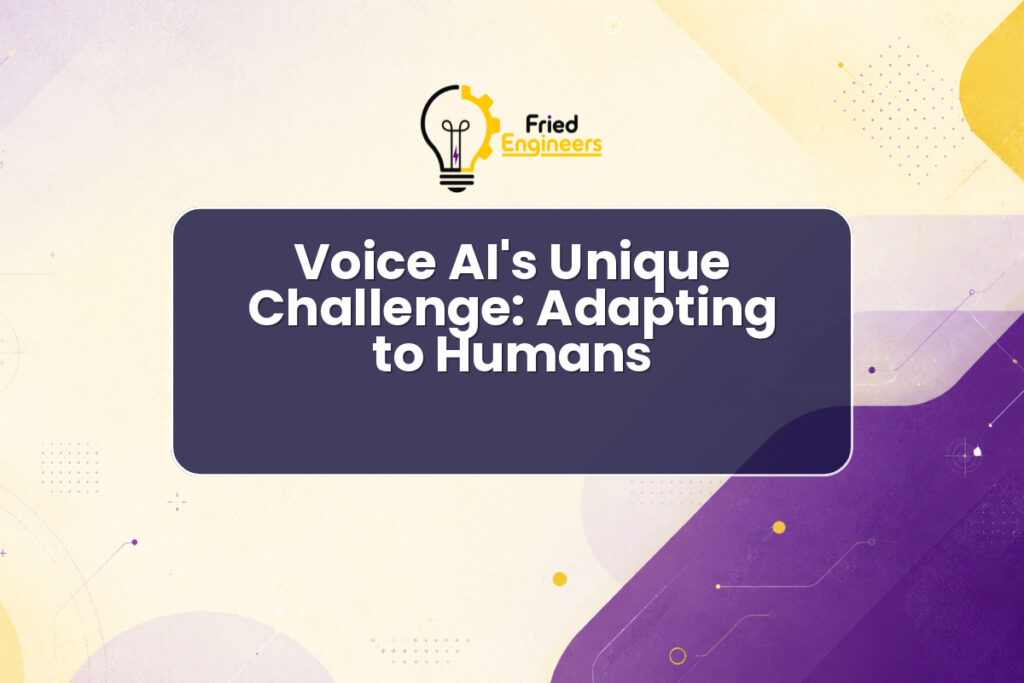 Illustration of a human interacting with a voice AI system, symbolizing Voice AI Adaptation