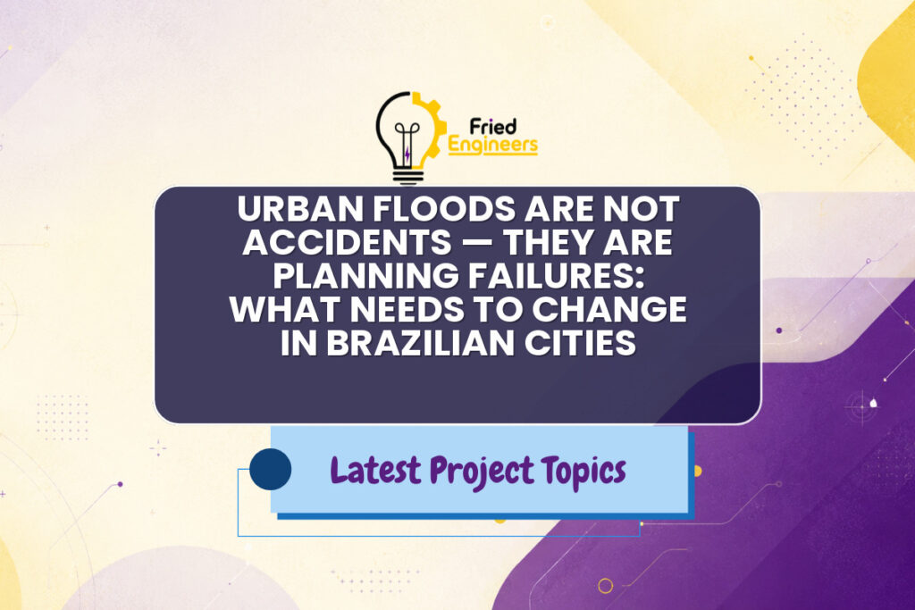 URBAN FLOODS ARE NOT ACCIDENTS — THEY ARE PLANNING FAILURES: WHAT NEEDS TO CHANGE IN BRAZILIAN CITIES - Fried Engineers Project Topic