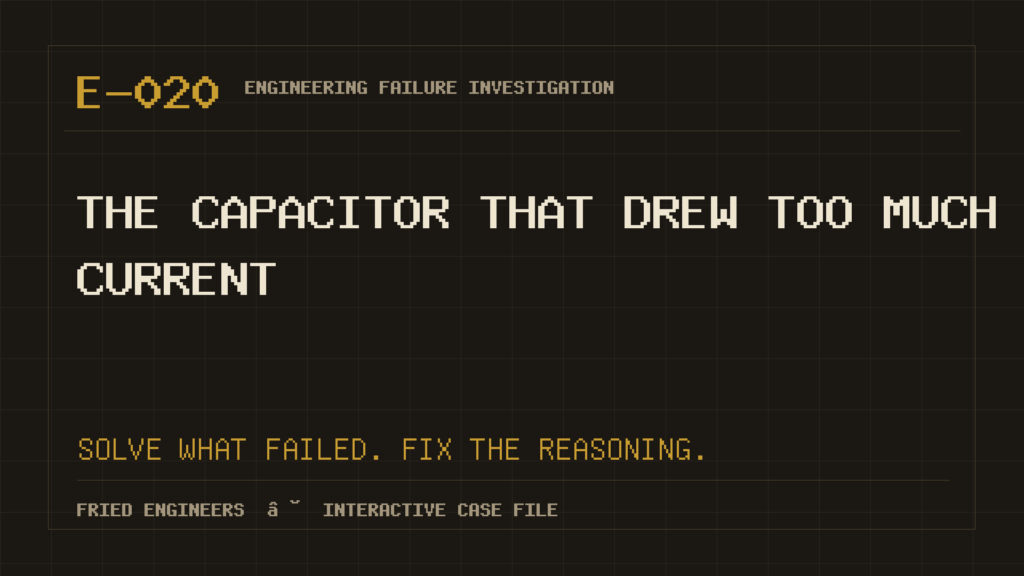 Case E-020 engineering failure visual