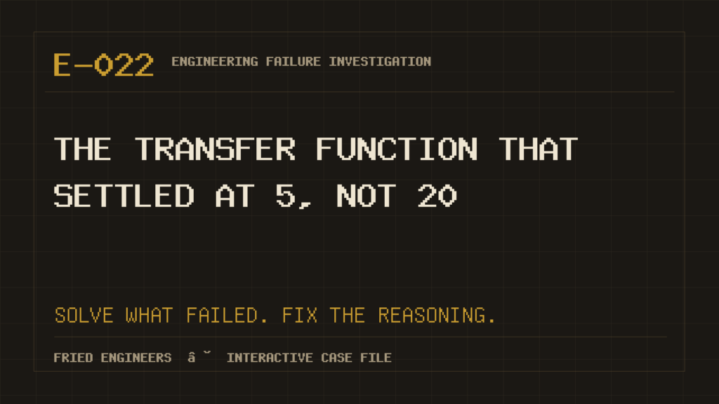 Case E-022 engineering failure visual