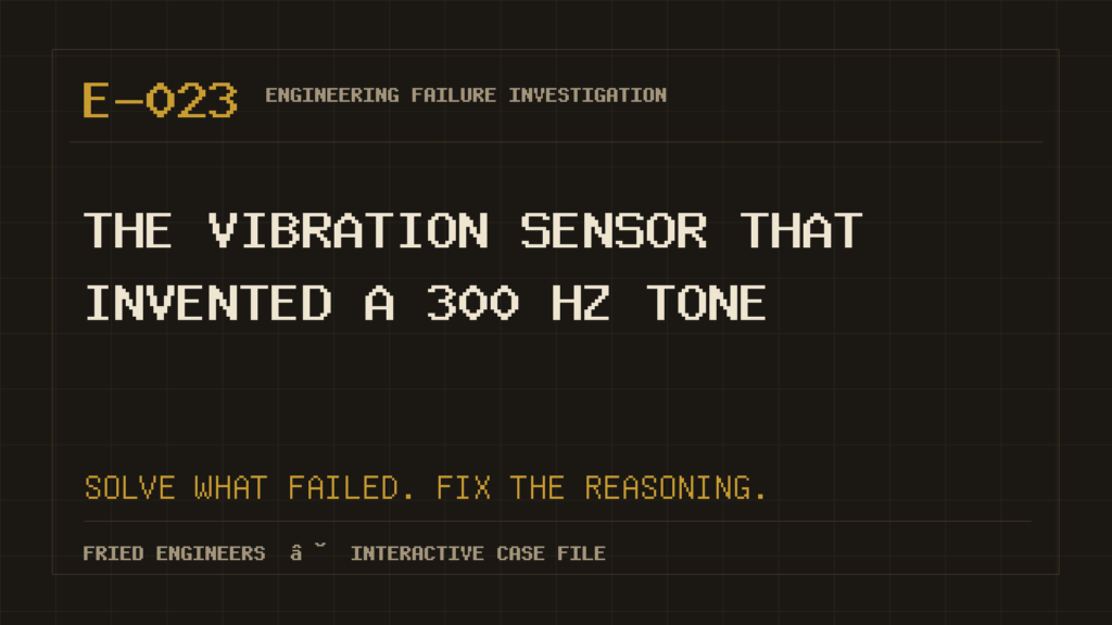 Case E-023 engineering failure visual