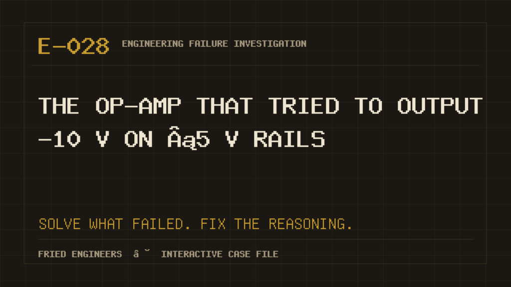 Case E-028 engineering failure visual