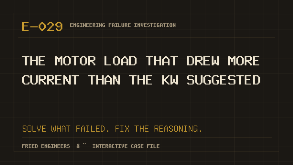 Case E-029 engineering failure visual