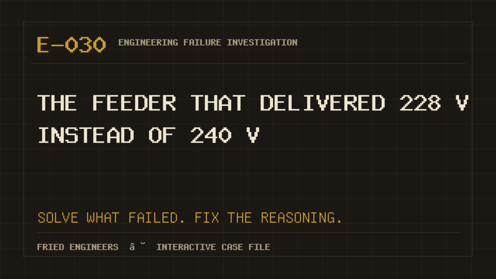 Case E-030 engineering failure visual