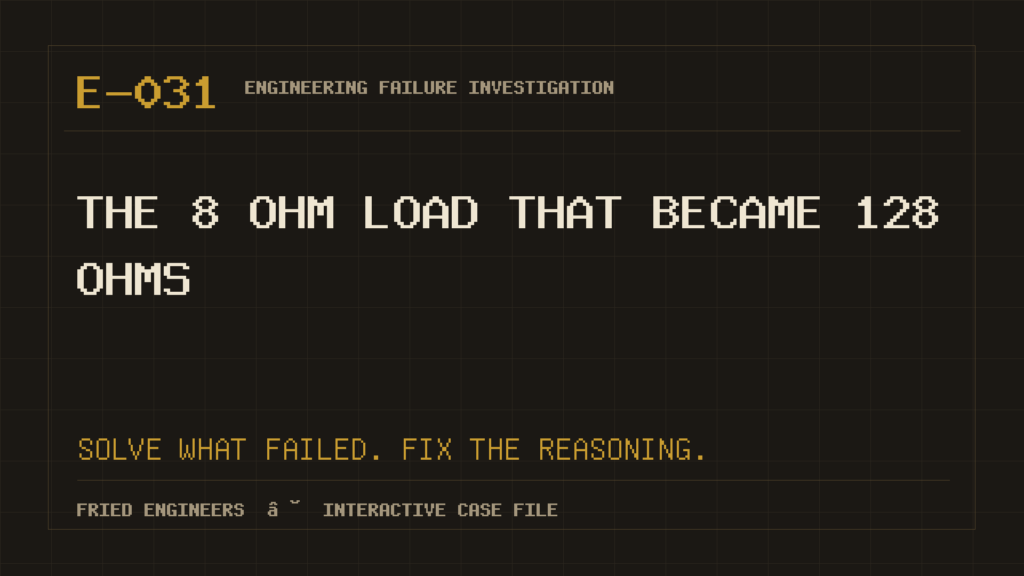 Case E-031 engineering failure visual
