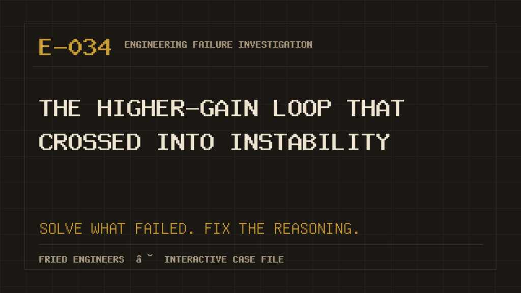 Case E-034 engineering failure visual