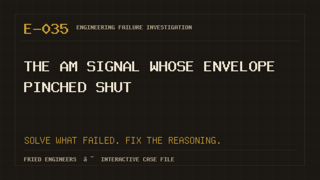 Case E-035 engineering failure visual