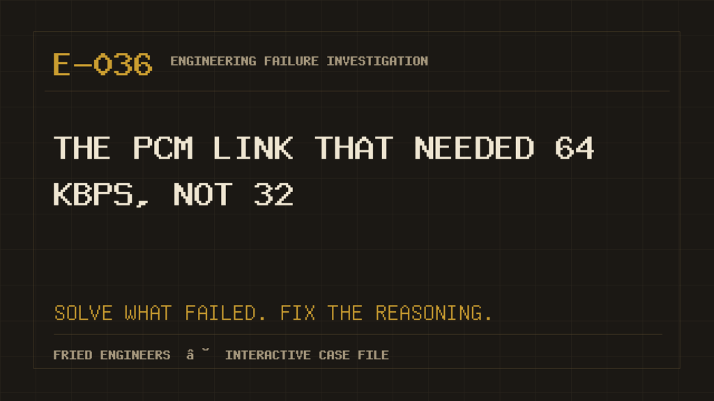 Case E-036 engineering failure visual