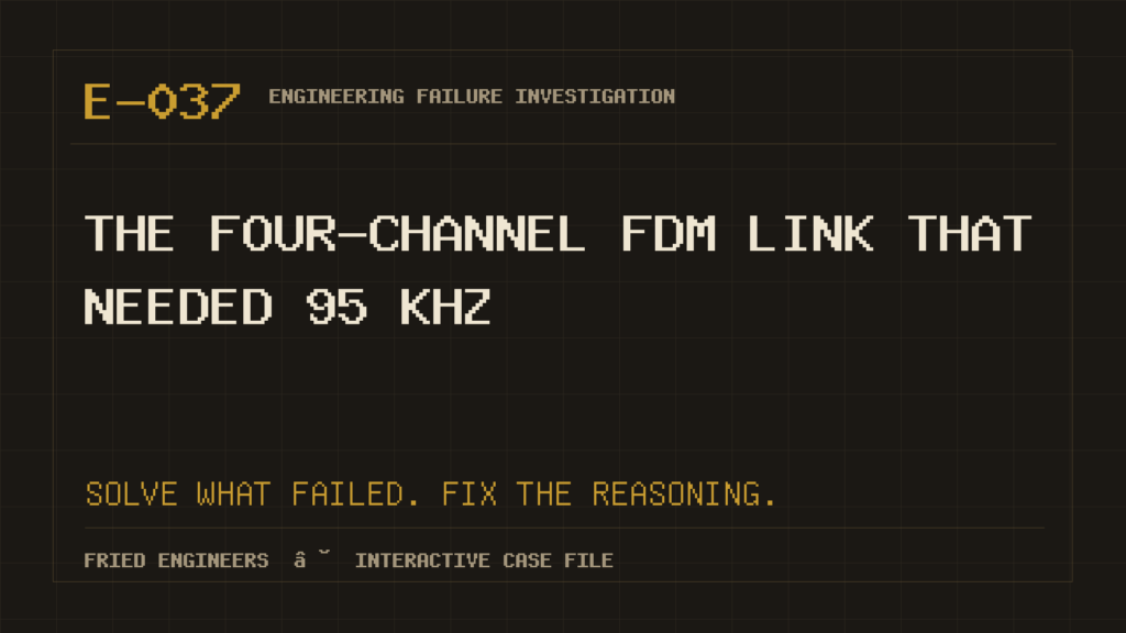 Case E-037 engineering failure visual