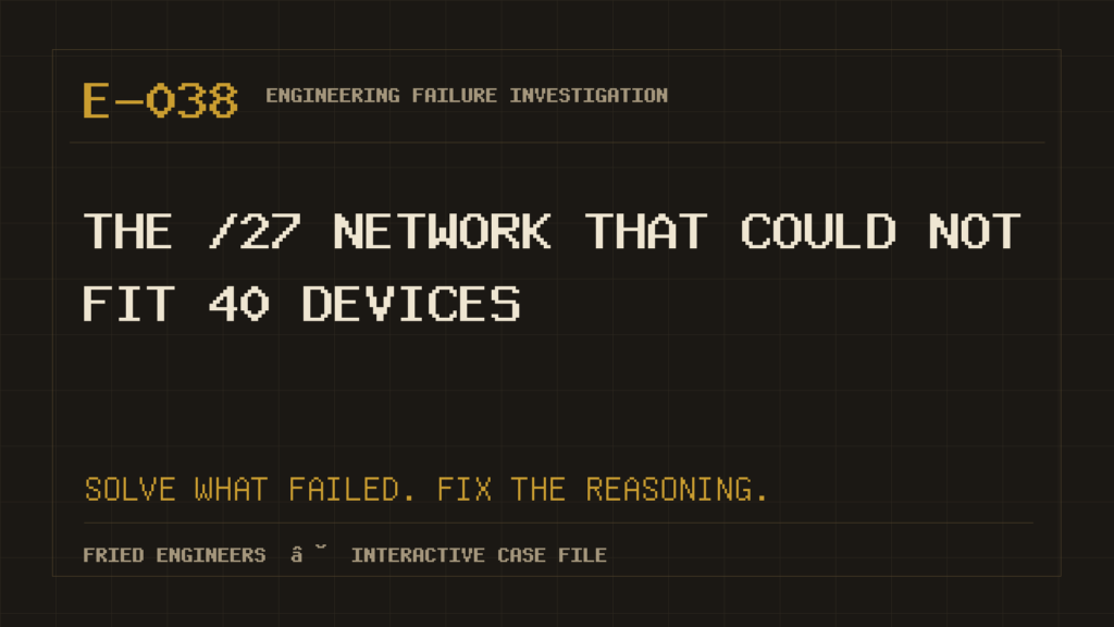 Case E-038 engineering failure visual