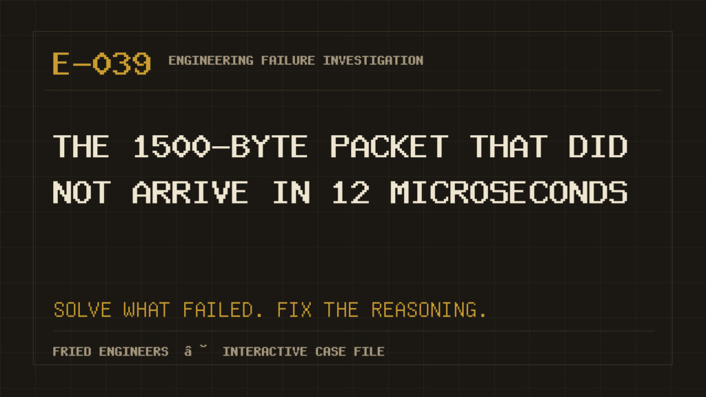 Case E-039 engineering failure visual