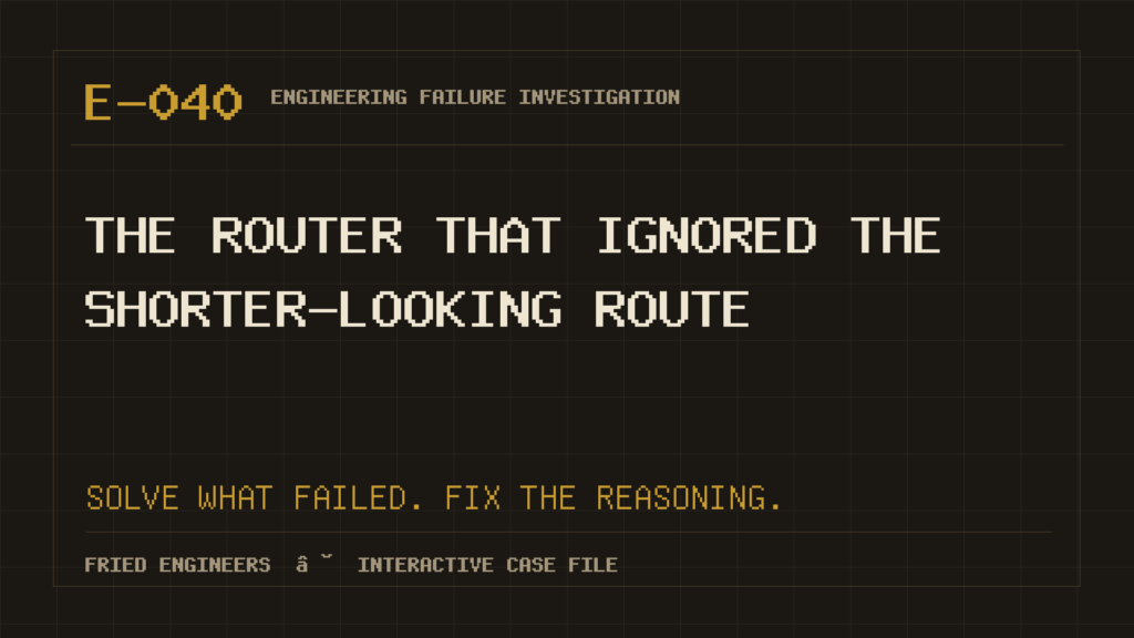 Case E-040 engineering failure visual