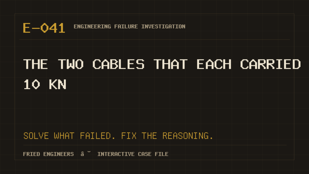 Case E-041 engineering failure visual