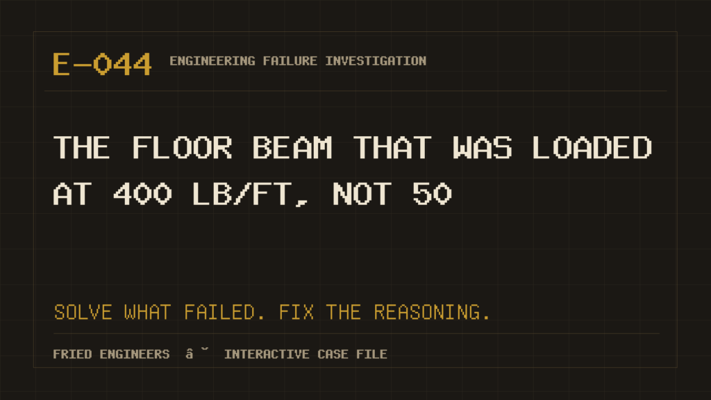 Case E-044 engineering failure visual