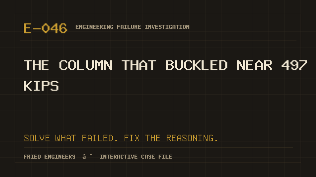 Case E-046 engineering failure visual
