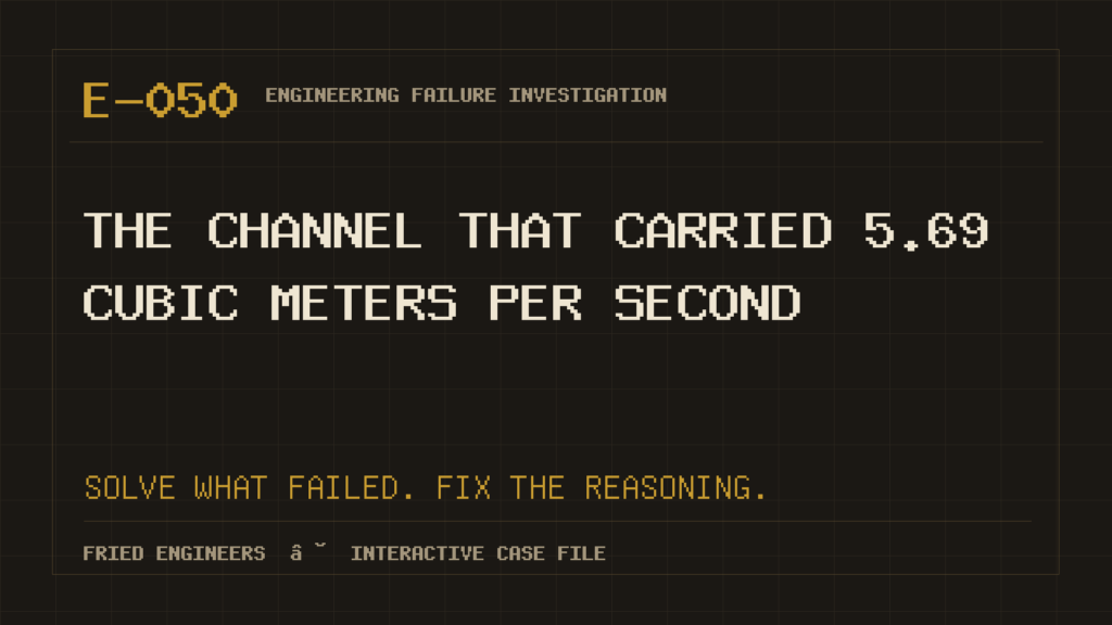 Case E-050 engineering failure visual