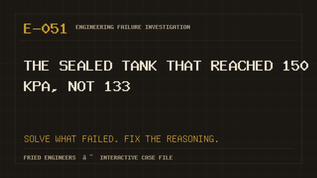 Case E-051 engineering failure visual