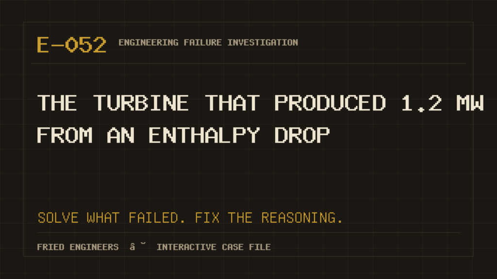 Case E-052 engineering failure visual
