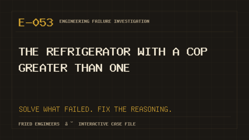 Case E-053 engineering failure visual