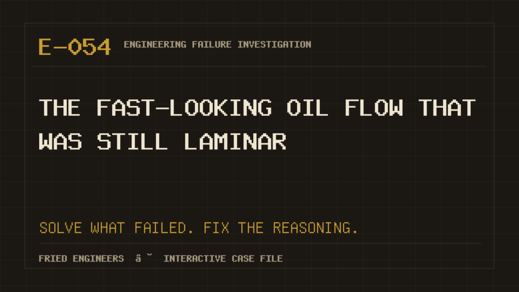 Case E-054 engineering failure visual