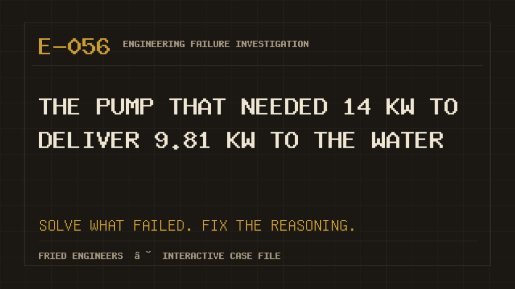 Case E-056 engineering failure visual