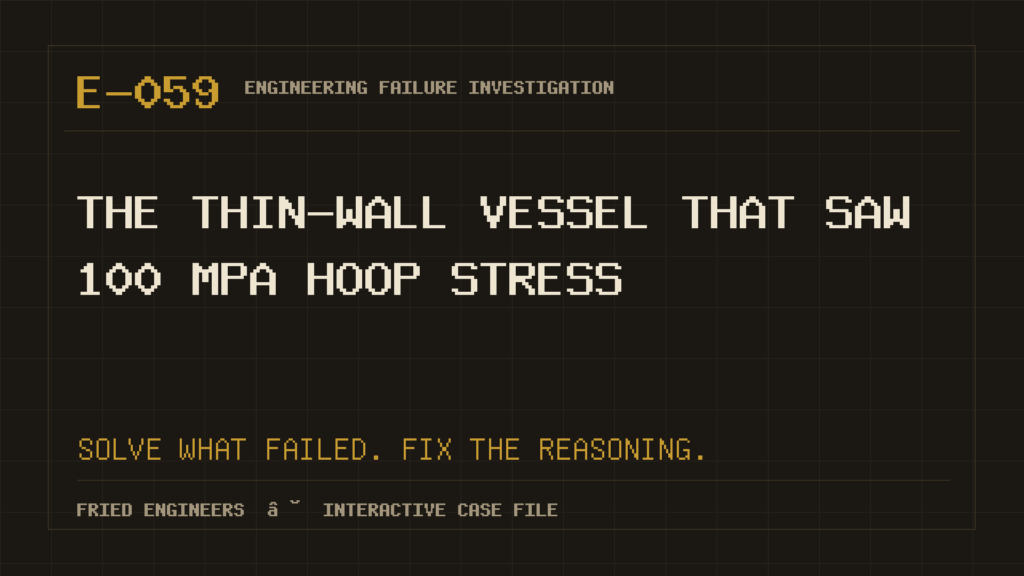 Case E-059 engineering failure visual