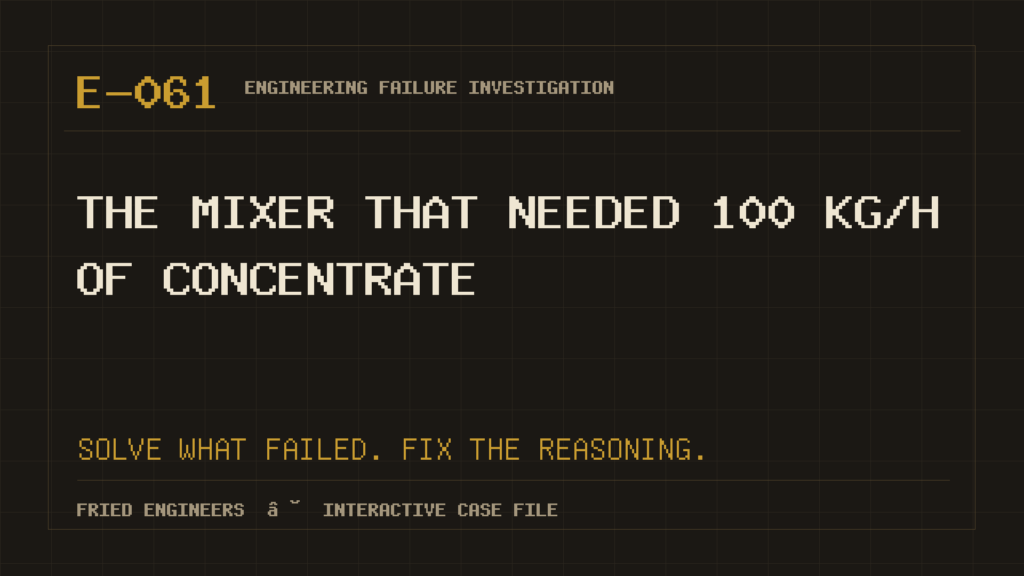 Case E-061 engineering failure visual