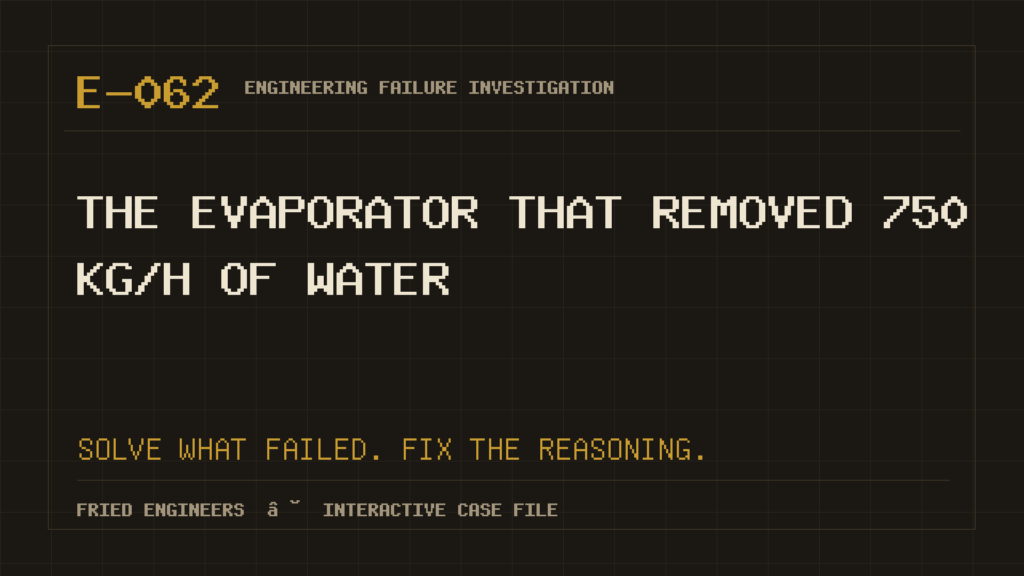 Case E-062 engineering failure visual