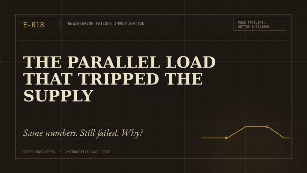 Case E-018 engineering failure visual