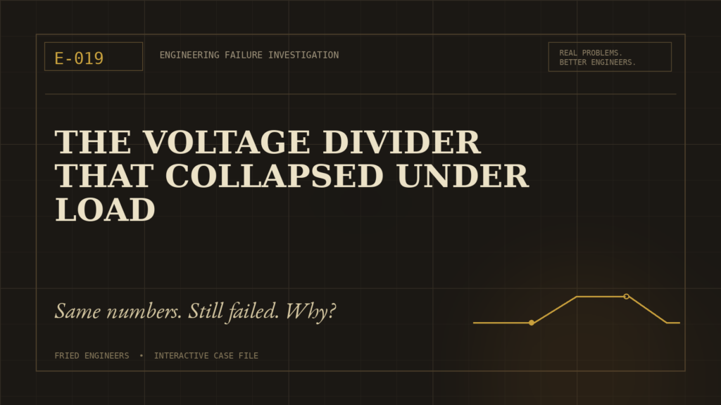Case E-019 engineering failure visual