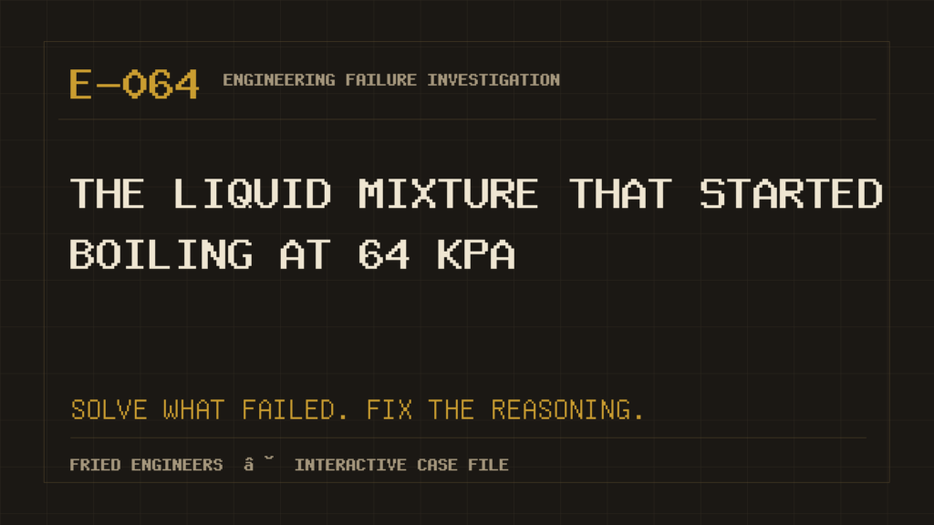 Case E-064 engineering failure visual