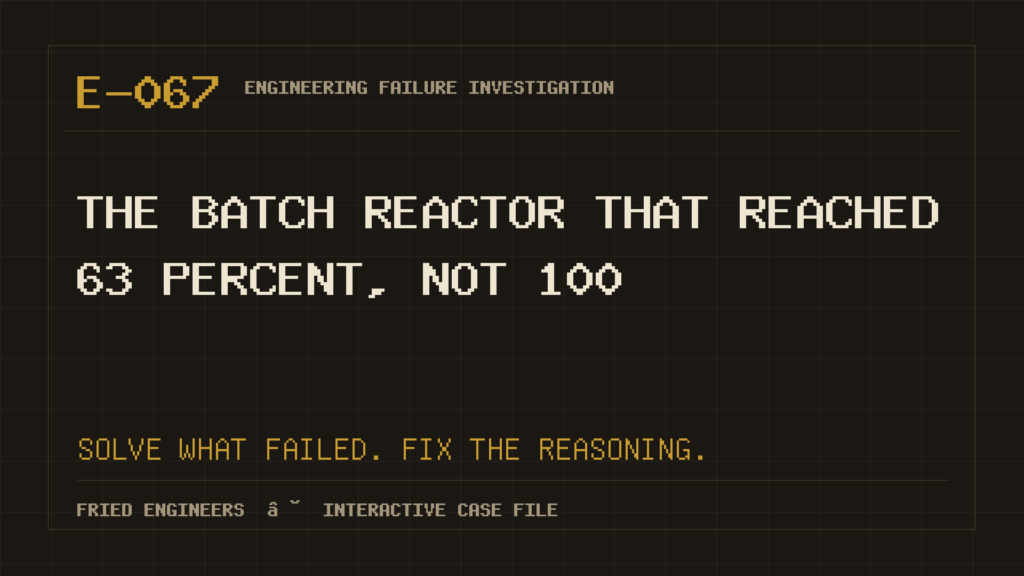 Case E-067 engineering failure visual