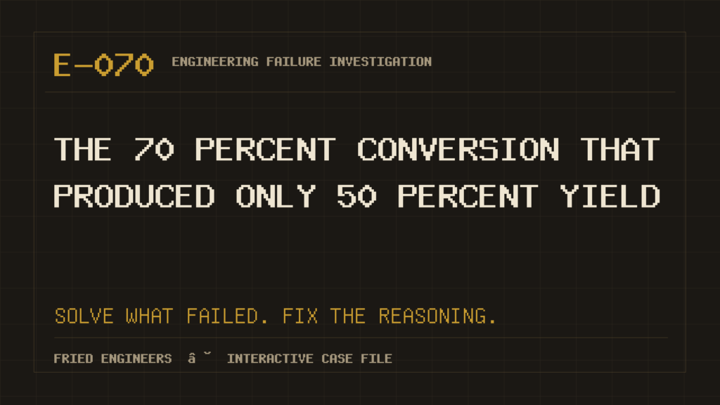 Case E-070 engineering failure visual