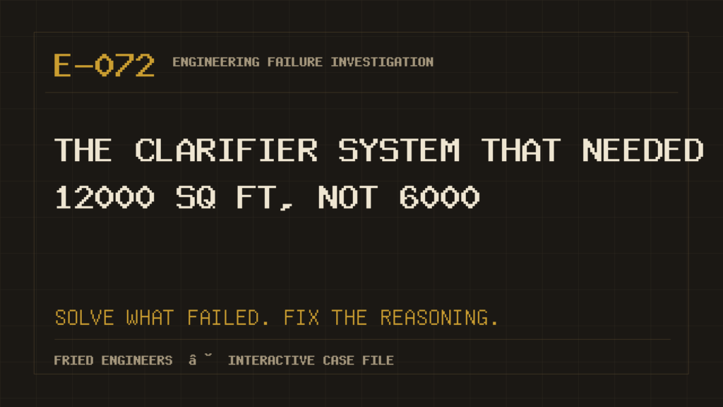 Case E-072 engineering failure visual