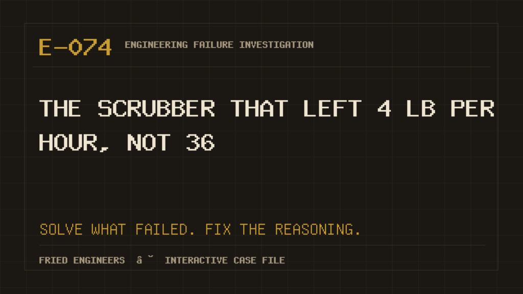 Case E-074 engineering failure visual