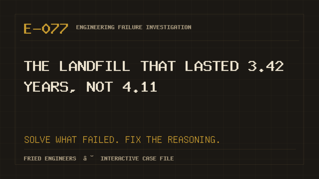 Case E-077 engineering failure visual
