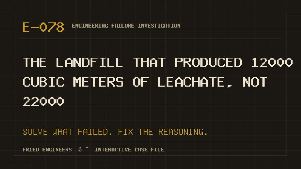 Case E-078 engineering failure visual