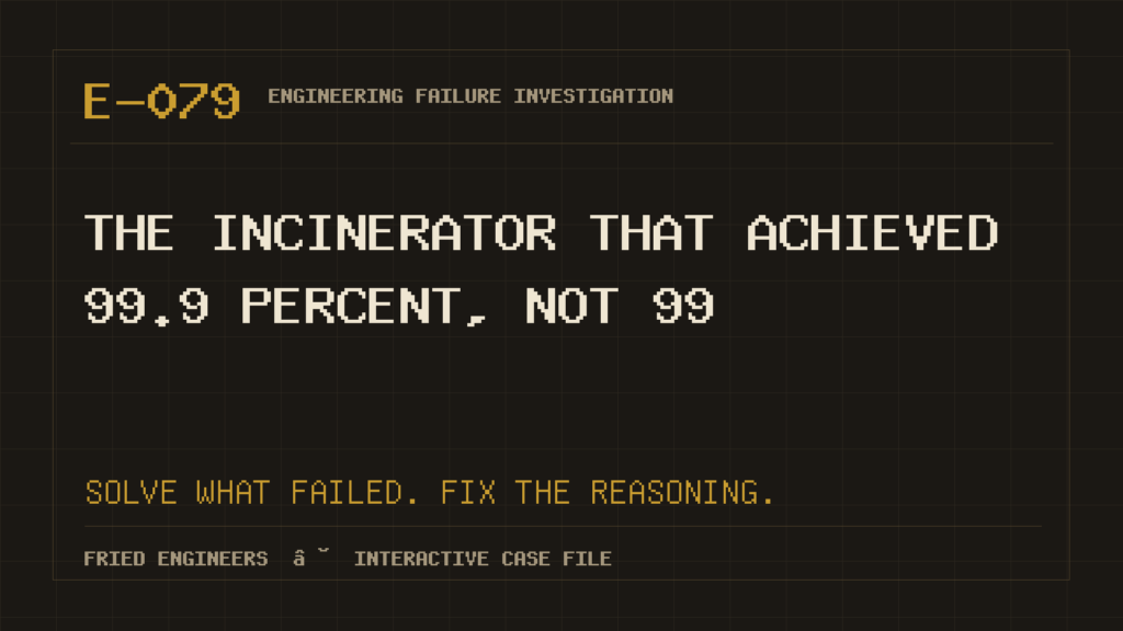 Case E-079 engineering failure visual