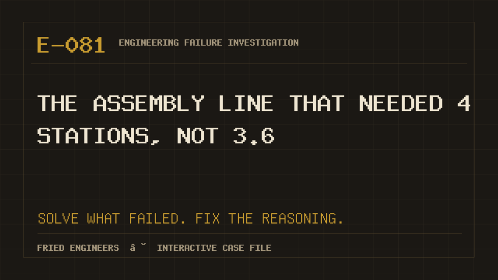 Case E-081 engineering failure visual