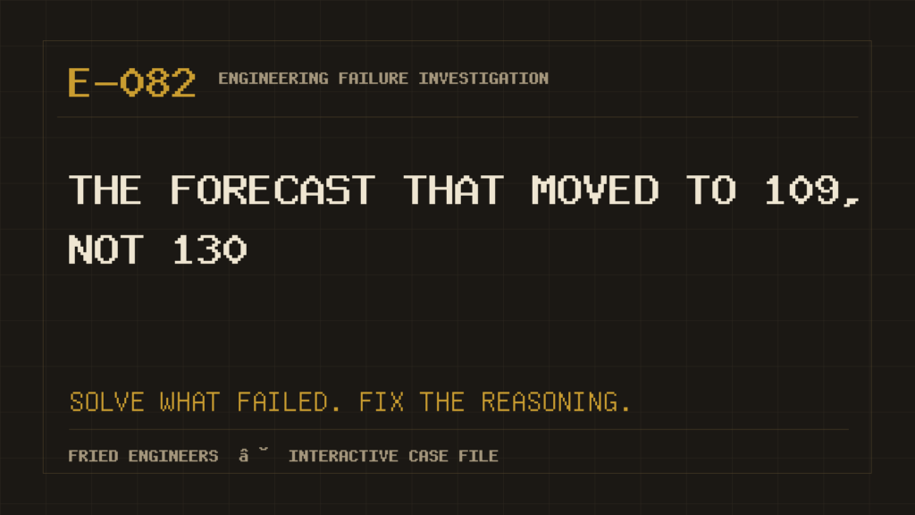 Case E-082 engineering failure visual