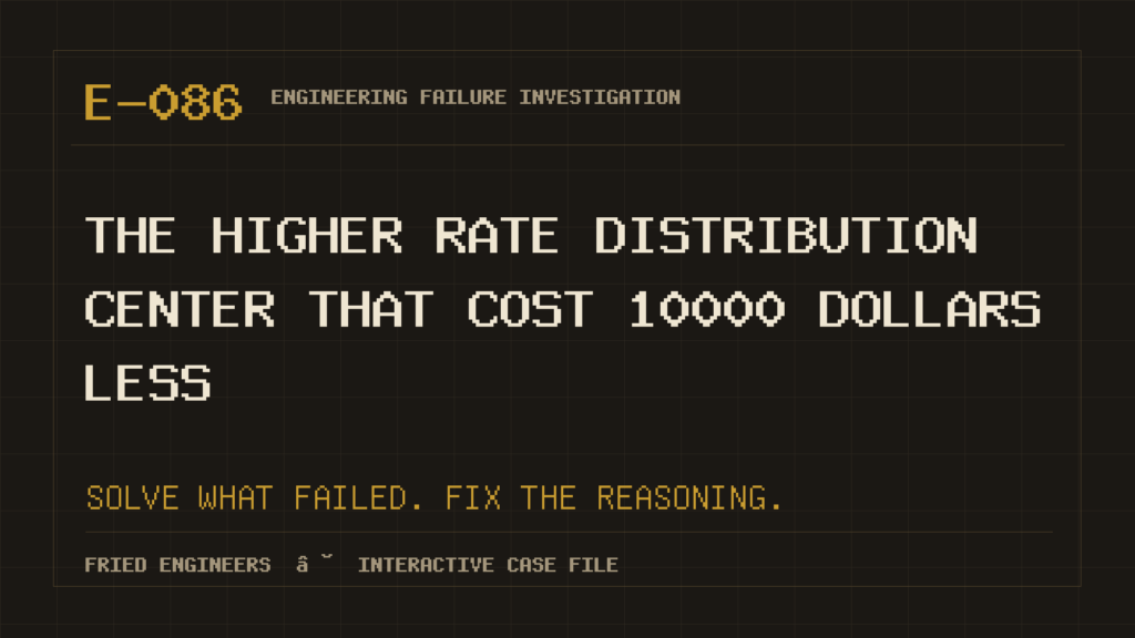Case E-086 engineering failure visual