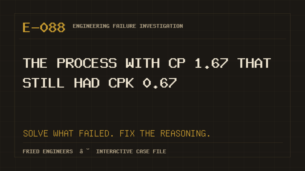 Case E-088 engineering failure visual