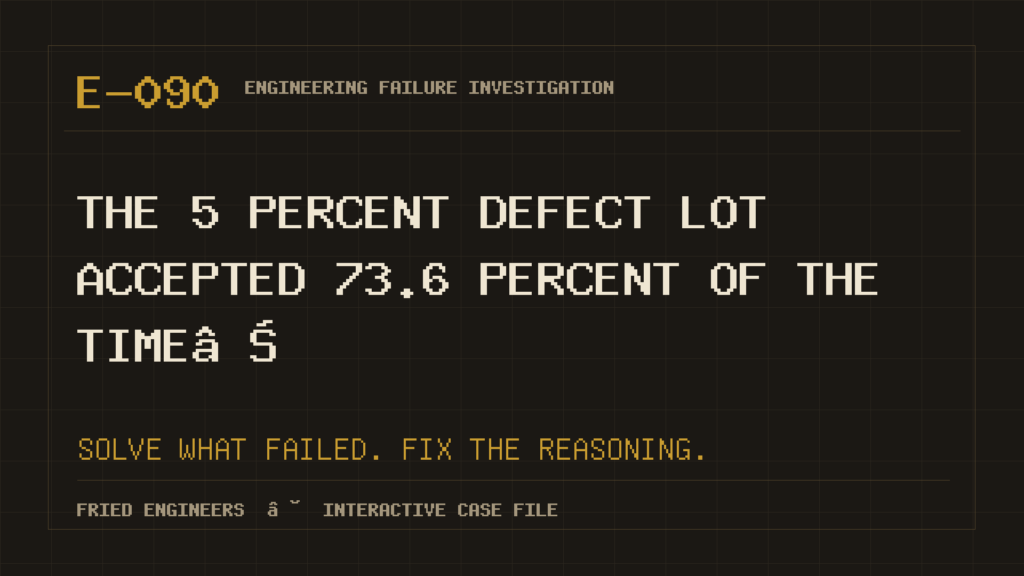 Case E-090 engineering failure visual