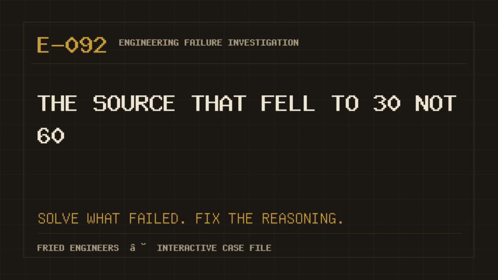 Case E-092 engineering failure visual