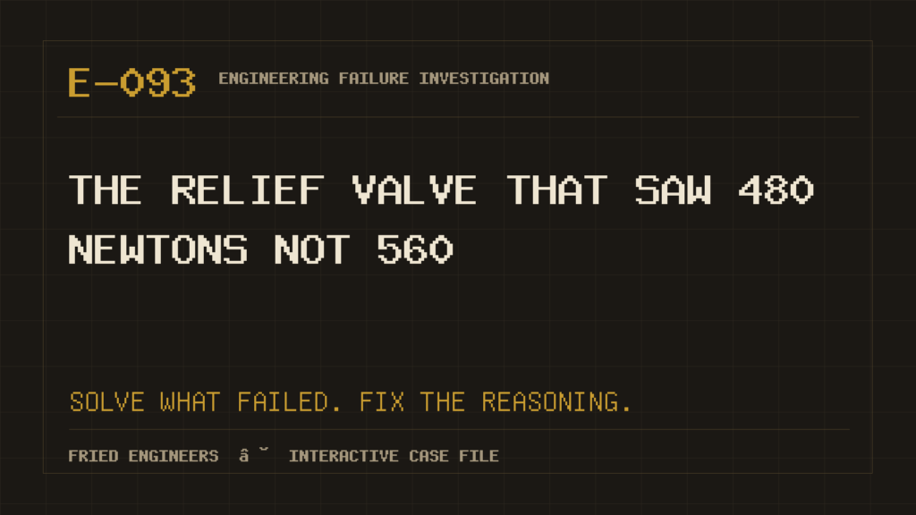 Case E-093 engineering failure visual