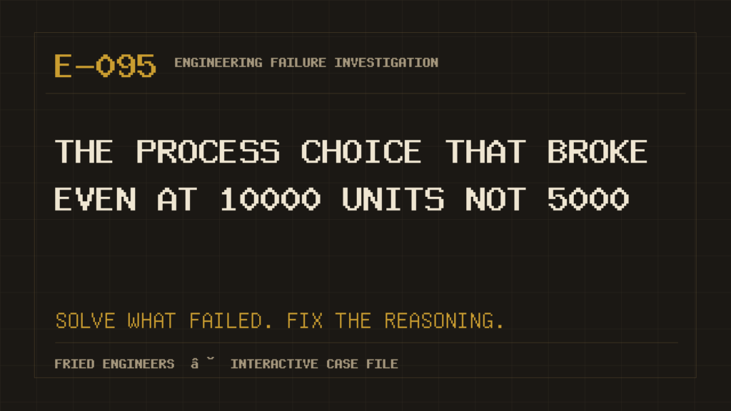 Case E-095 engineering failure visual