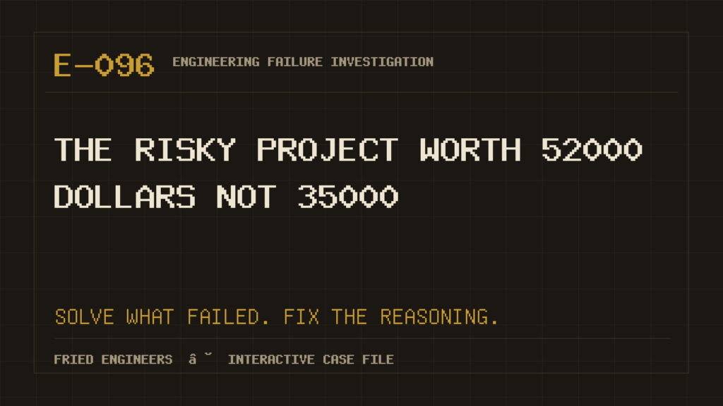 Case E-096 engineering failure visual