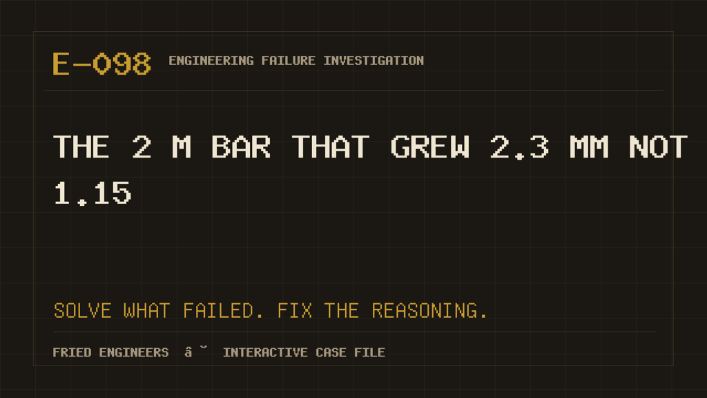 Case E-098 engineering failure visual